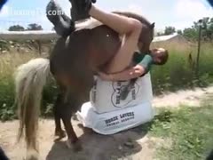 He was fucked like a lady by a horse.